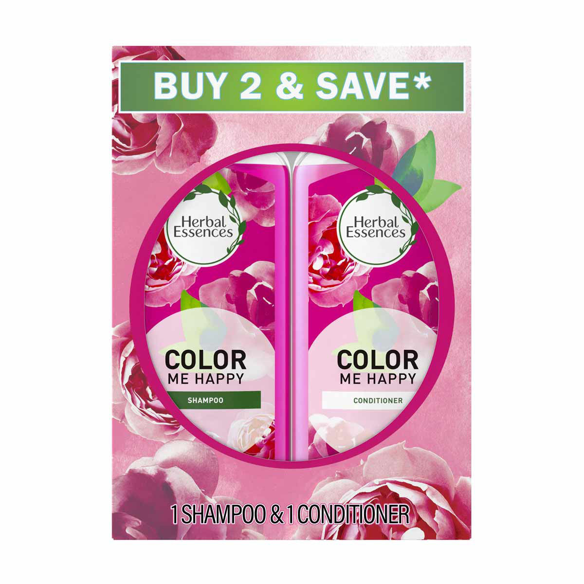 Herbal Essences Color Me Happy Shampoo & Conditioner Set, 11.7 fl oz bottles, 2 ct