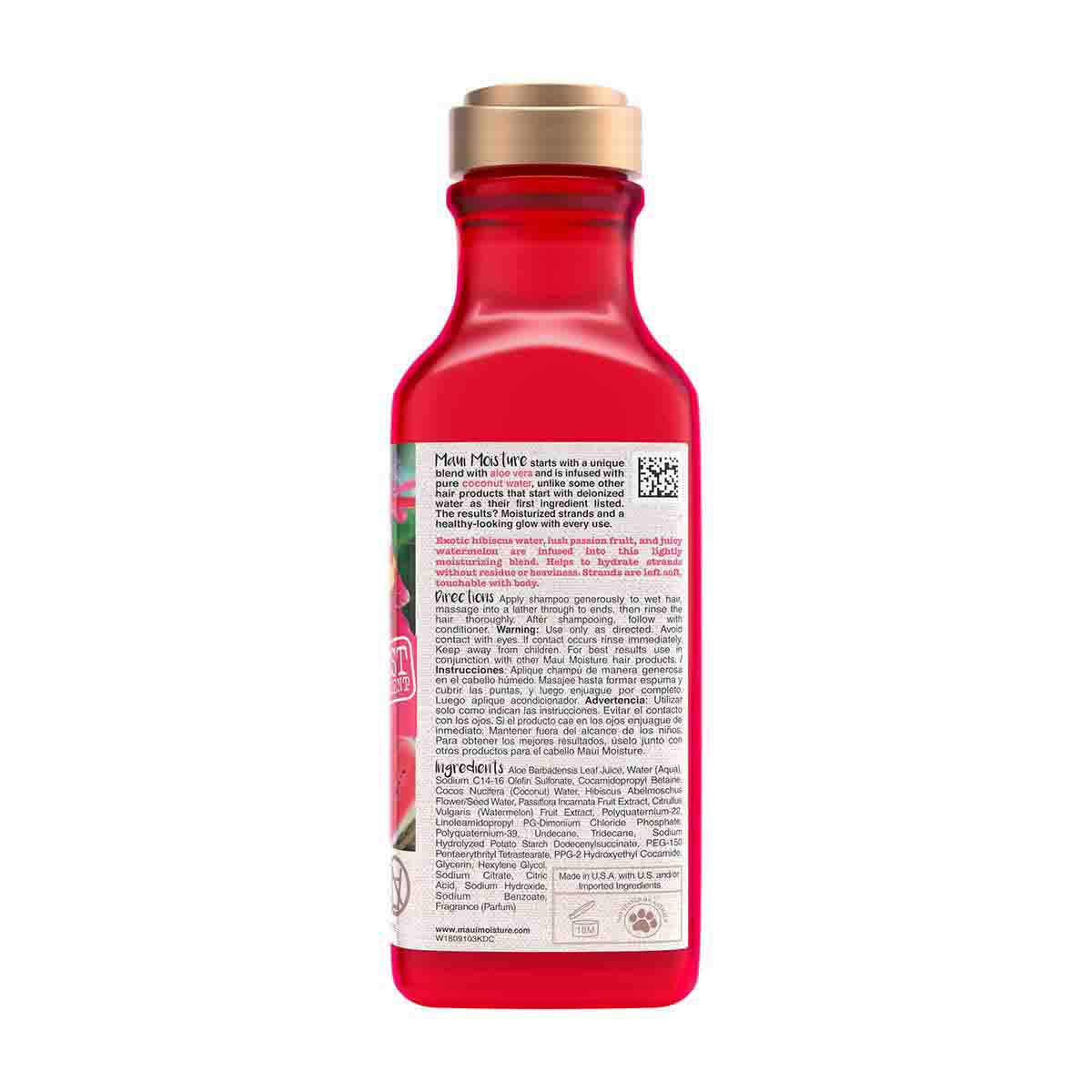 Maui Moisture Hair Care Lightweight Hydration + Hibiscus Water Shampoo, 13 fl oz