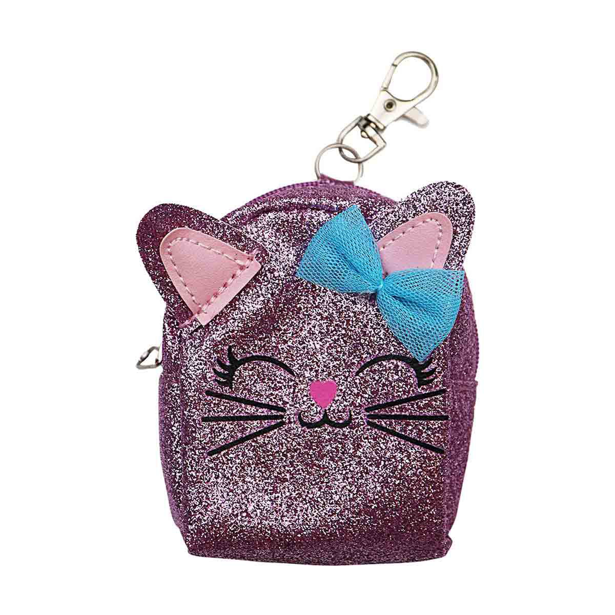 Novelty Glitter Mini Purse Keychains, Assorted