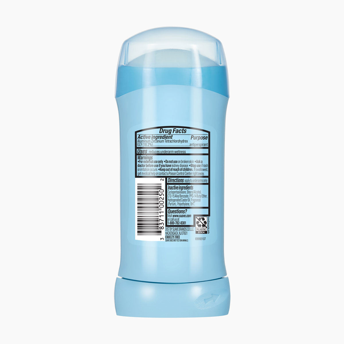 Suave Invisible Solid Antiperspirant Deodorant For Women, Powder, 2.6 oz