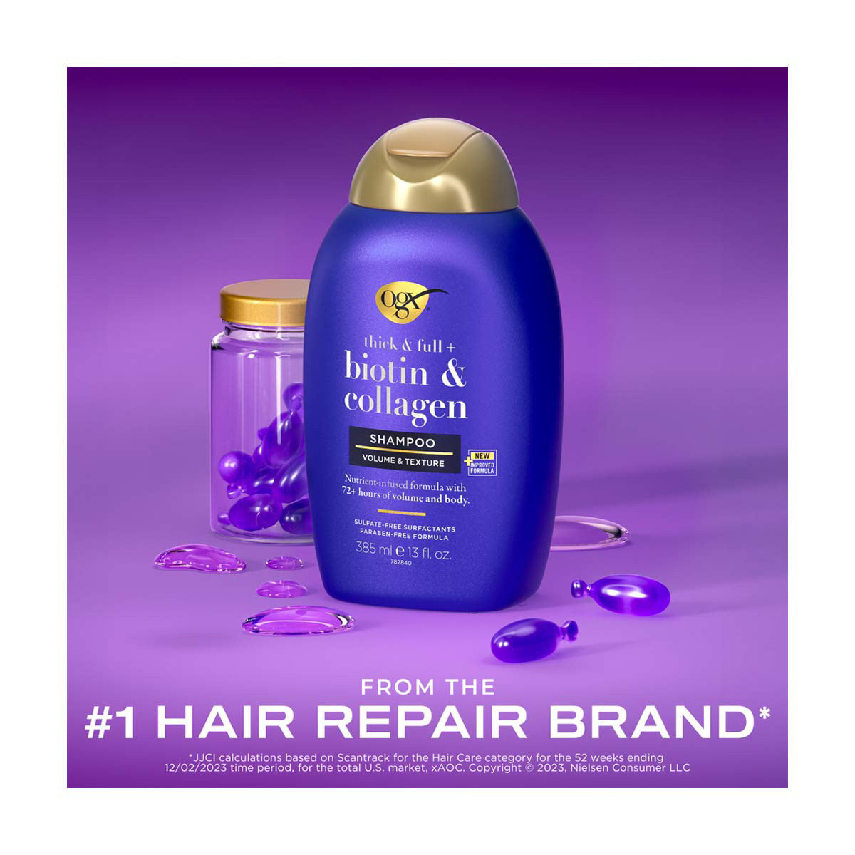 OGX Thick & Full + Biotin & Collagen Volumizing Shampoo, 13 fl. oz