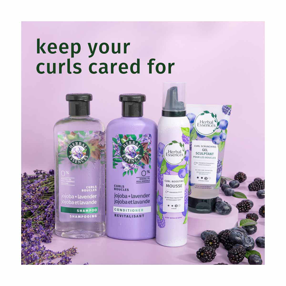 Herbal Essences Curl Boosting Mousse, Berry Scent, 6.8 oz