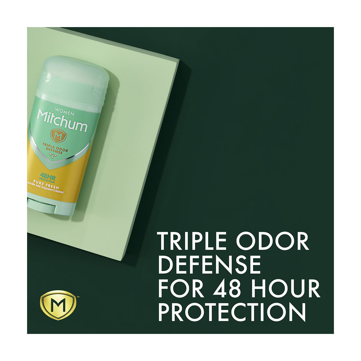 Mitchum Women's Pure Fresh Triple Odor Defense Invisible Solid Antiperspirant & Deodorant, 2.7 oz
