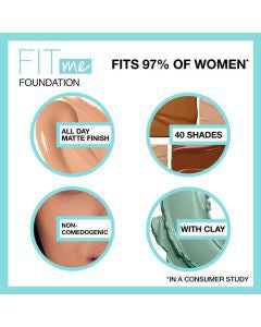 Maybelline Fit Me Matte + Poreless Liquid Foundation Makeup - Nutmeg
