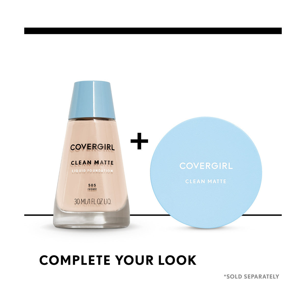 CoverGirl Clean Matte Pressed Powder, 525 Buff Beige, 0.35 oz