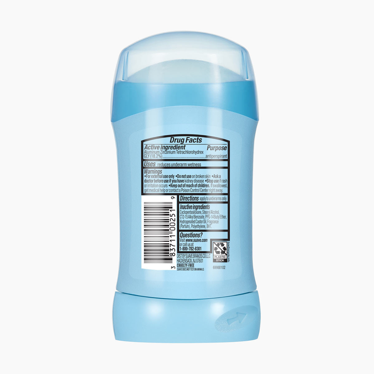 Suave Invisible Solid Antiperspirant Deodorant For Women, Coconut Kiss, 1.2 oz