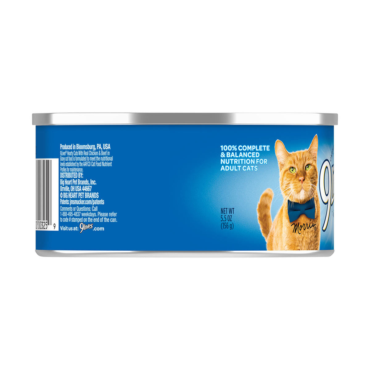 9Lives Hearty Cuts With Real Beef & Chicken In Gravy Wet Cat Food, 5.5 oz Can, 1 ct