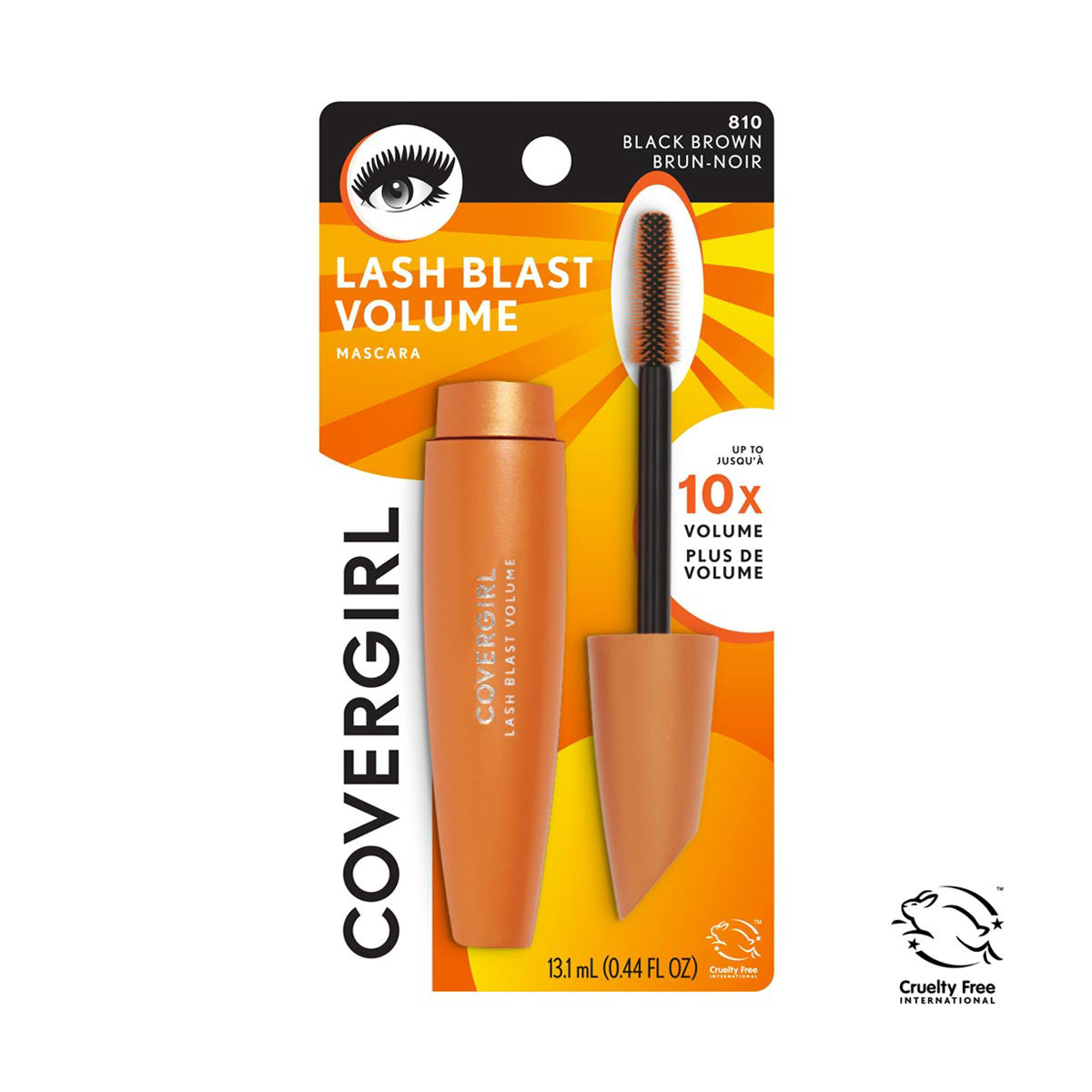 CoverGirl Lash Blast Volume Mascara, 810 Black Brown, 0.44 fl oz