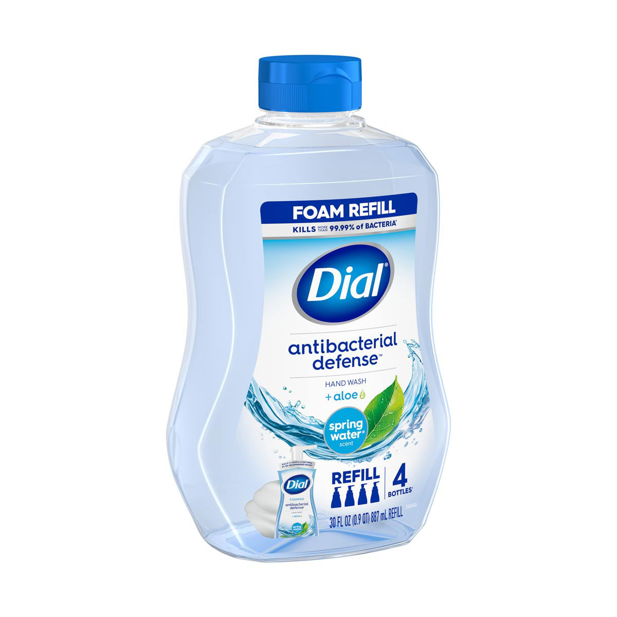 Dial Antibacterial Foaming Hand Wash Refill, Spring Water, 30 fl oz