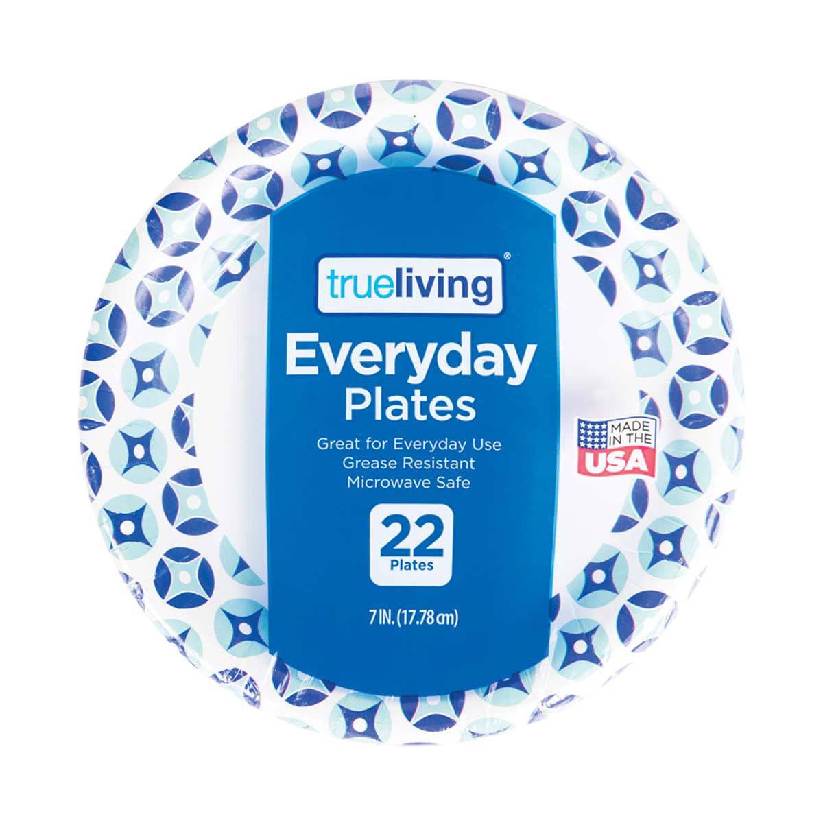 TrueLiving Everyday Plates, 7 in - 22 ct
