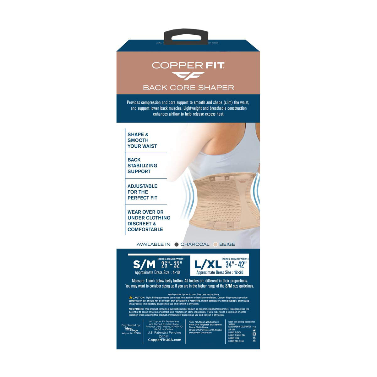 Copper Fit Women's Core Shaper, Beige