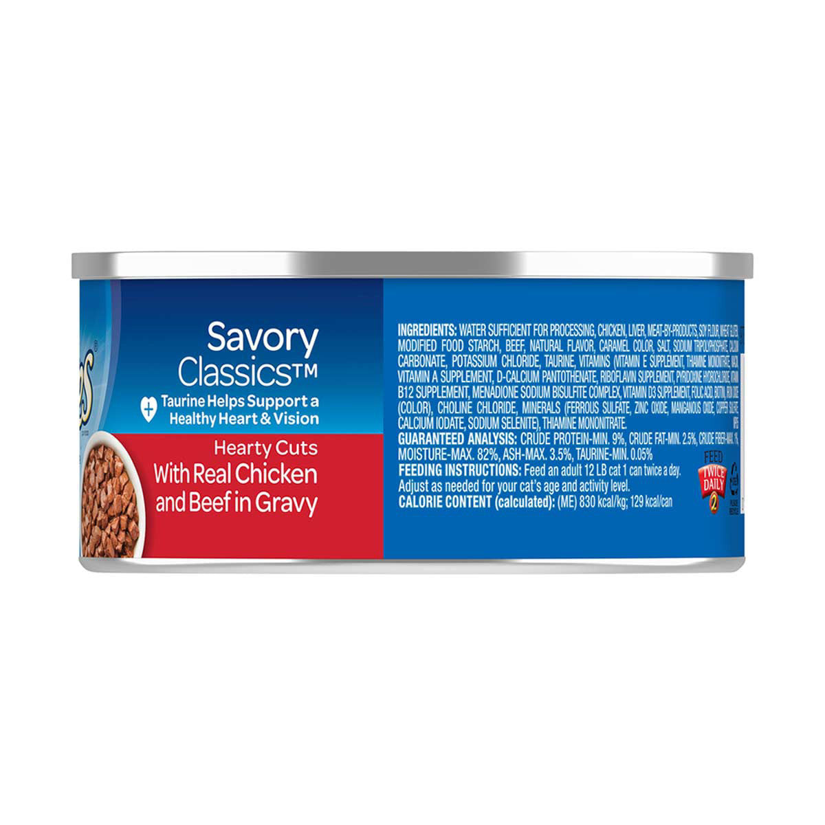 9Lives Hearty Cuts With Real Beef & Chicken In Gravy Wet Cat Food, 5.5 oz Can, 1 ct