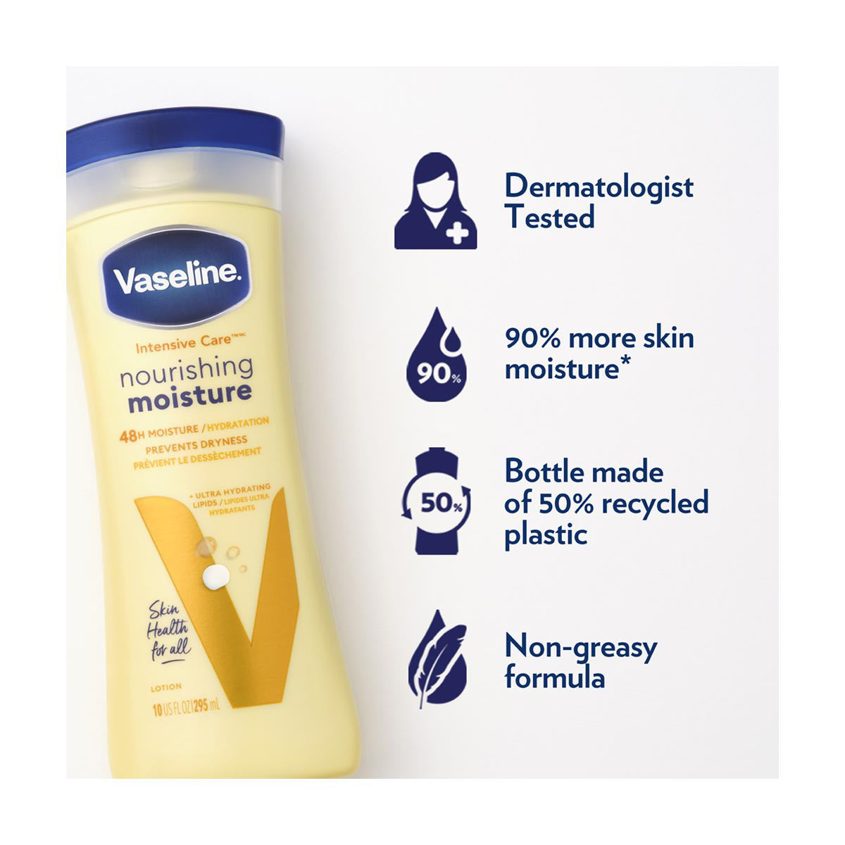 Vaseline Intensive Care Nourishing Moisture Lotion, 10 fl oz