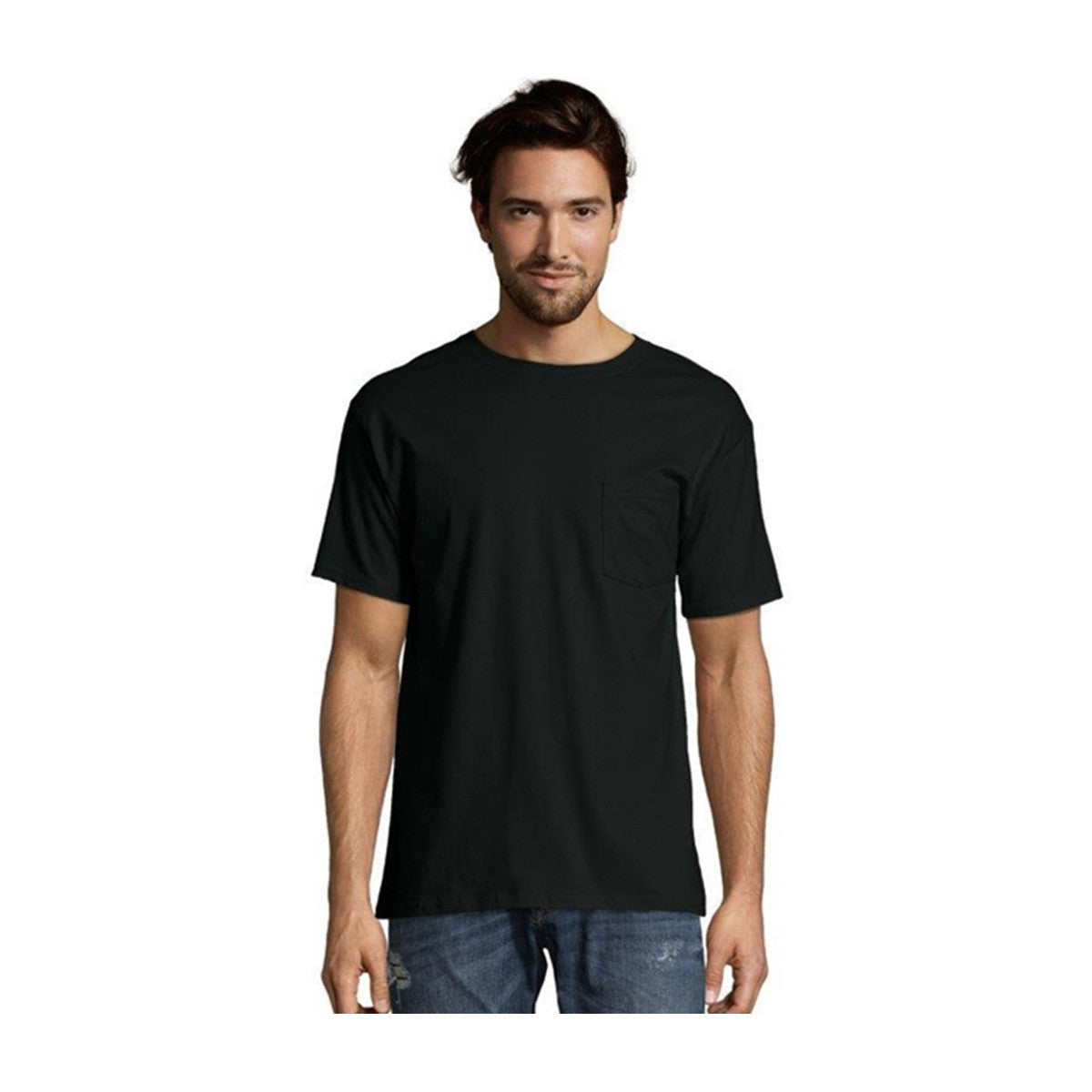 Hanes Men's Short Sleeve Pocket Tee - Black, 3X