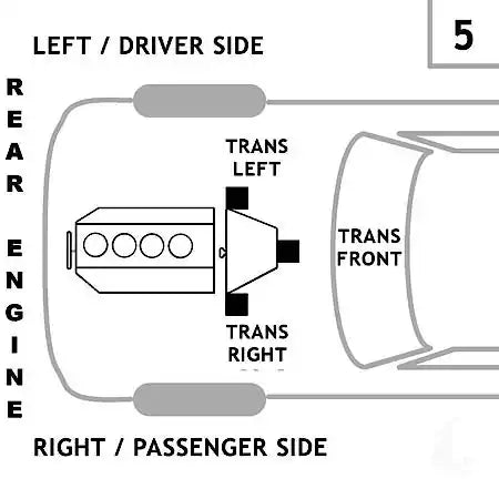 Transmission Mount: Right, Left, Front Left, Front Right, 1 Piece