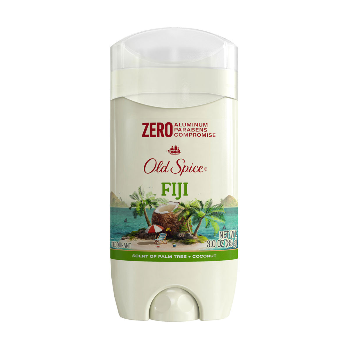 Old Spice Men's Deodorant Aluminum-Free Fiji with Palm Tree, 24/7 Lasting Freshness, 3oz