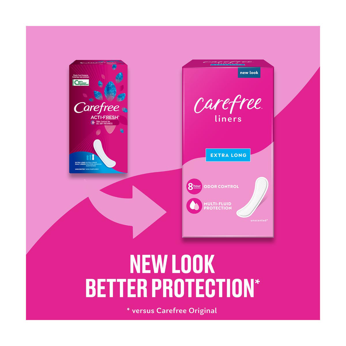 Carefree Acti-Fresh Thin Panty Liners - Extra Long, 93 ct
