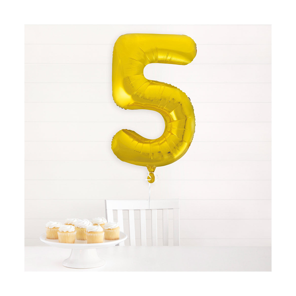 321 Party! 34" Giant Foil Gold Number 5 Balloon