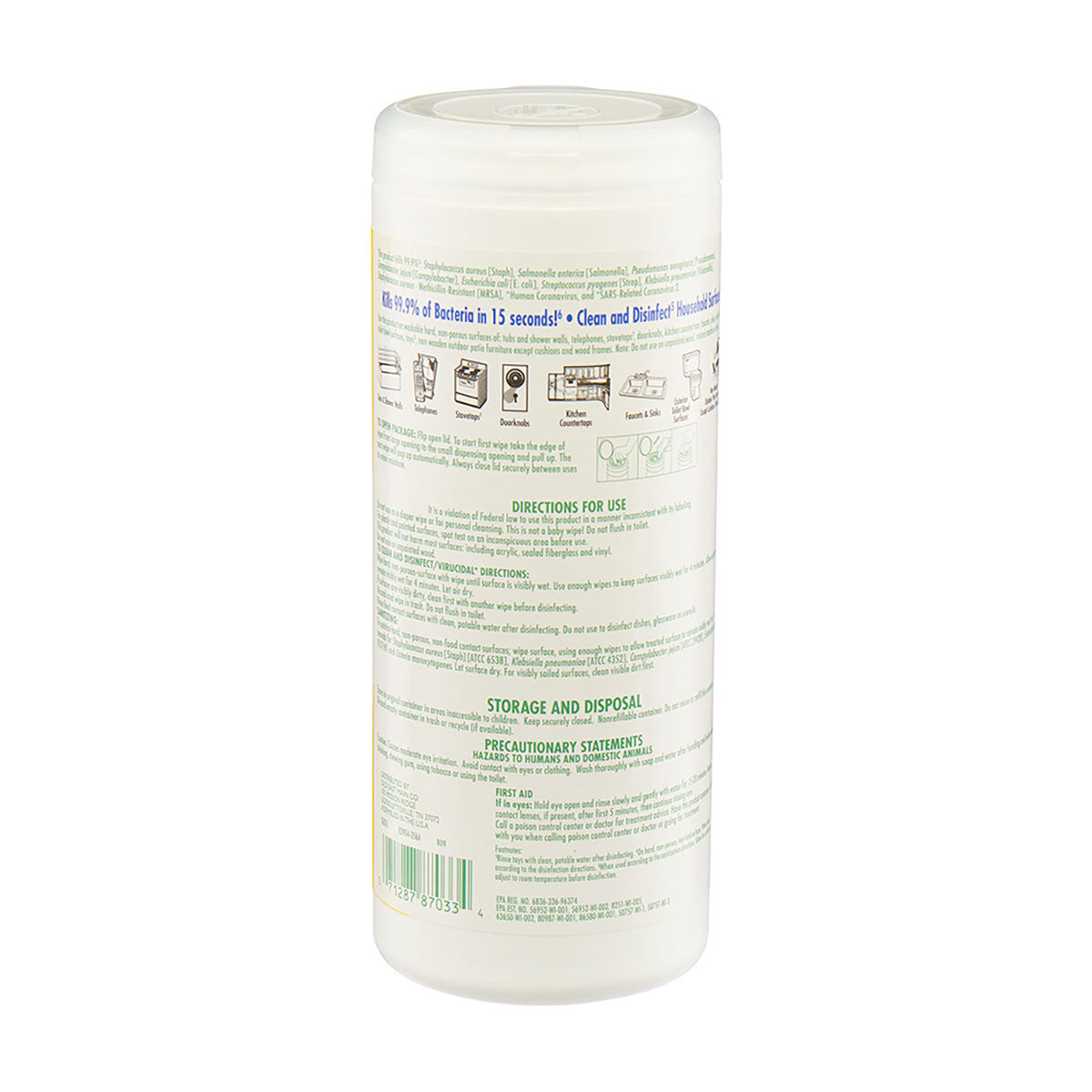 TrueLiving Disinfectant Wipes, Lemon Scent, 35 ct