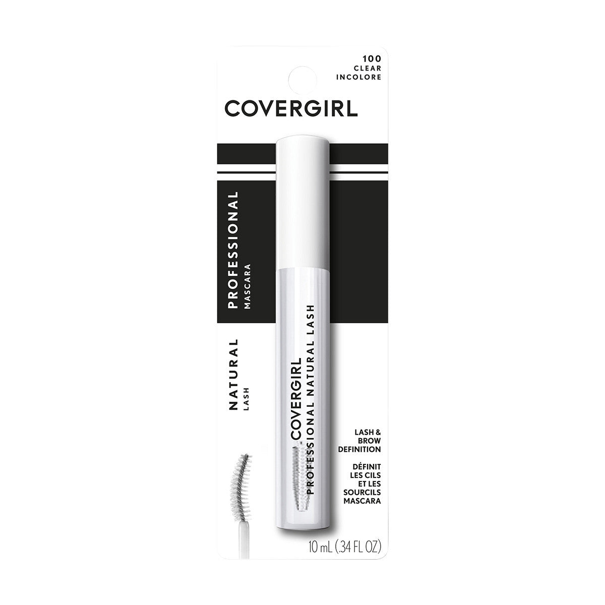 CoverGirl Professional Natural Lash Mascara, 100 Clear, 0.44 oz