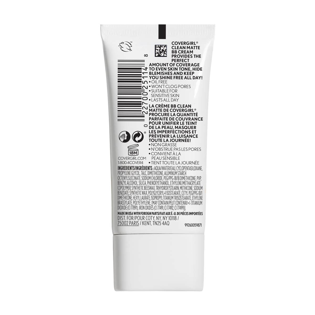 CoverGirl Clean Matte BB Cream, 540 Medium, 1 fl oz