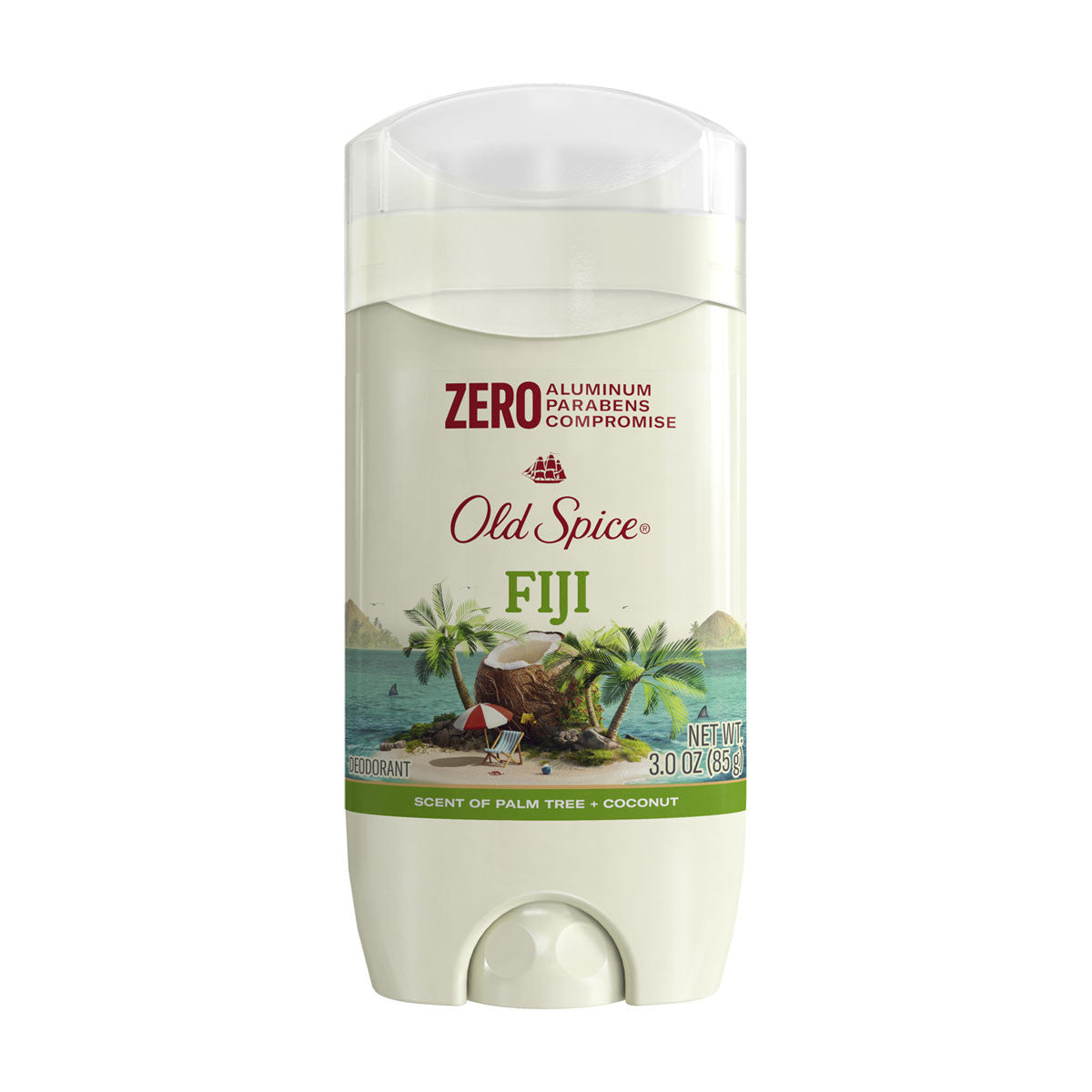 Old Spice Men's Deodorant Aluminum-Free Fiji with Palm Tree, 24/7 Lasting Freshness, 3oz