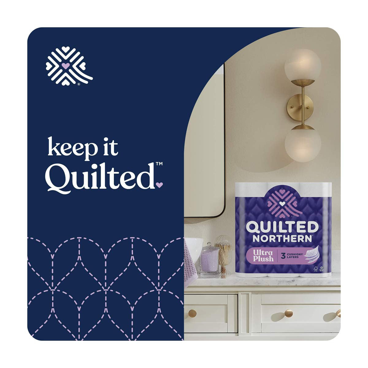 Quilted Northern Ultra Plush Toilet Paper, Mega Rolls, 8 pk