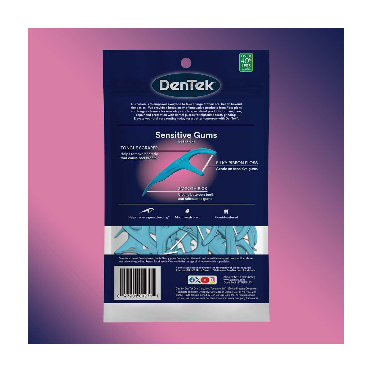 DenTek Sensitive Gums Floss Picks, 75 ct