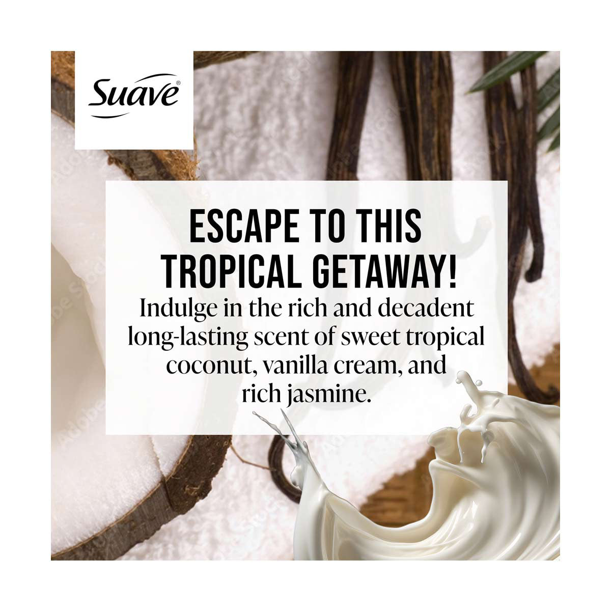 Suave Essentials Coconut Kiss Body Wash, 18 oz