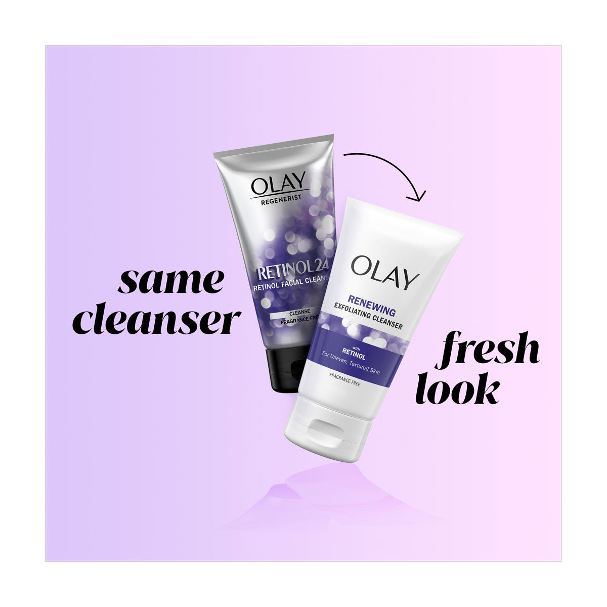 Olay Renewing Exfoliating Cleanser with Retinol, Fragrance-Free, 5.0 fl oz