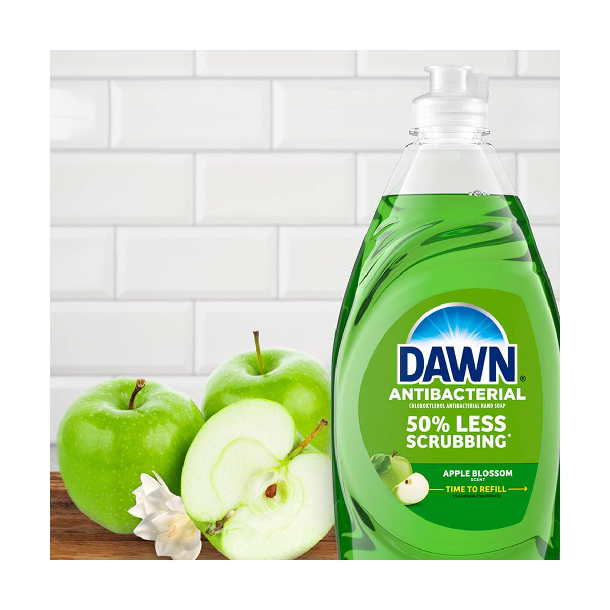 Dawn Ultra Anti-Bacterial Hand Soap, Apple Blossom, 21.6 Fl Oz