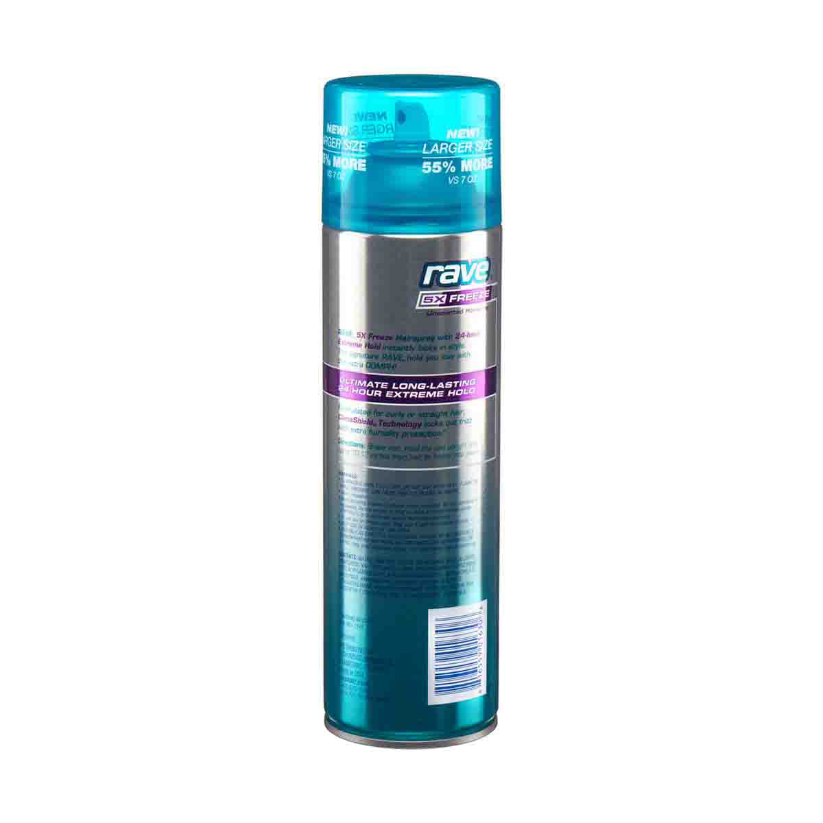 Rave 5X Freeze Ultimate Hold Unscented Hairspray, 11 oz