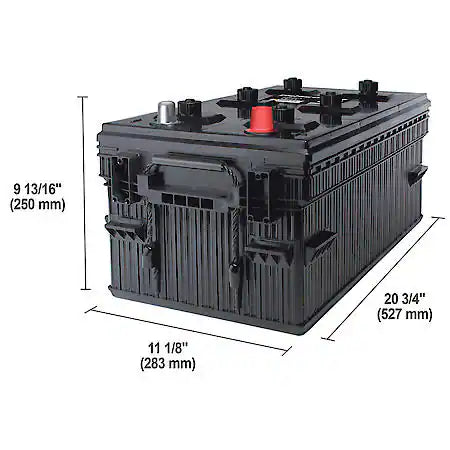 Battery: 8D Group Size, 1400 CCA, 1750 CA, 450 Minute Reserve Capacity, Heavy-Duty