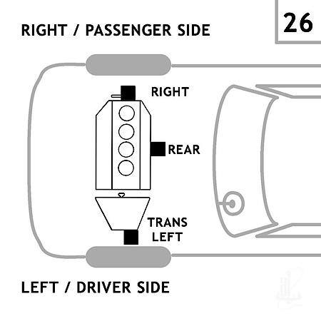 Torque Strut Motor Mount: Rear, 1 Piece