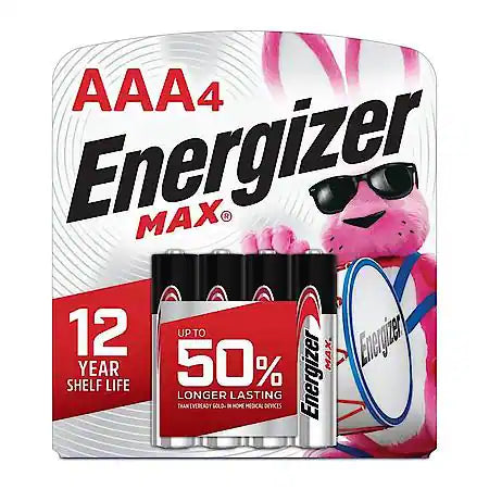 MAX AAA Batteries (4 Pack), Triple A Alkaline Batteries
