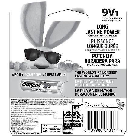 MAX 9V Batteries (1 Pack), 9 Volt Alkaline Batteries