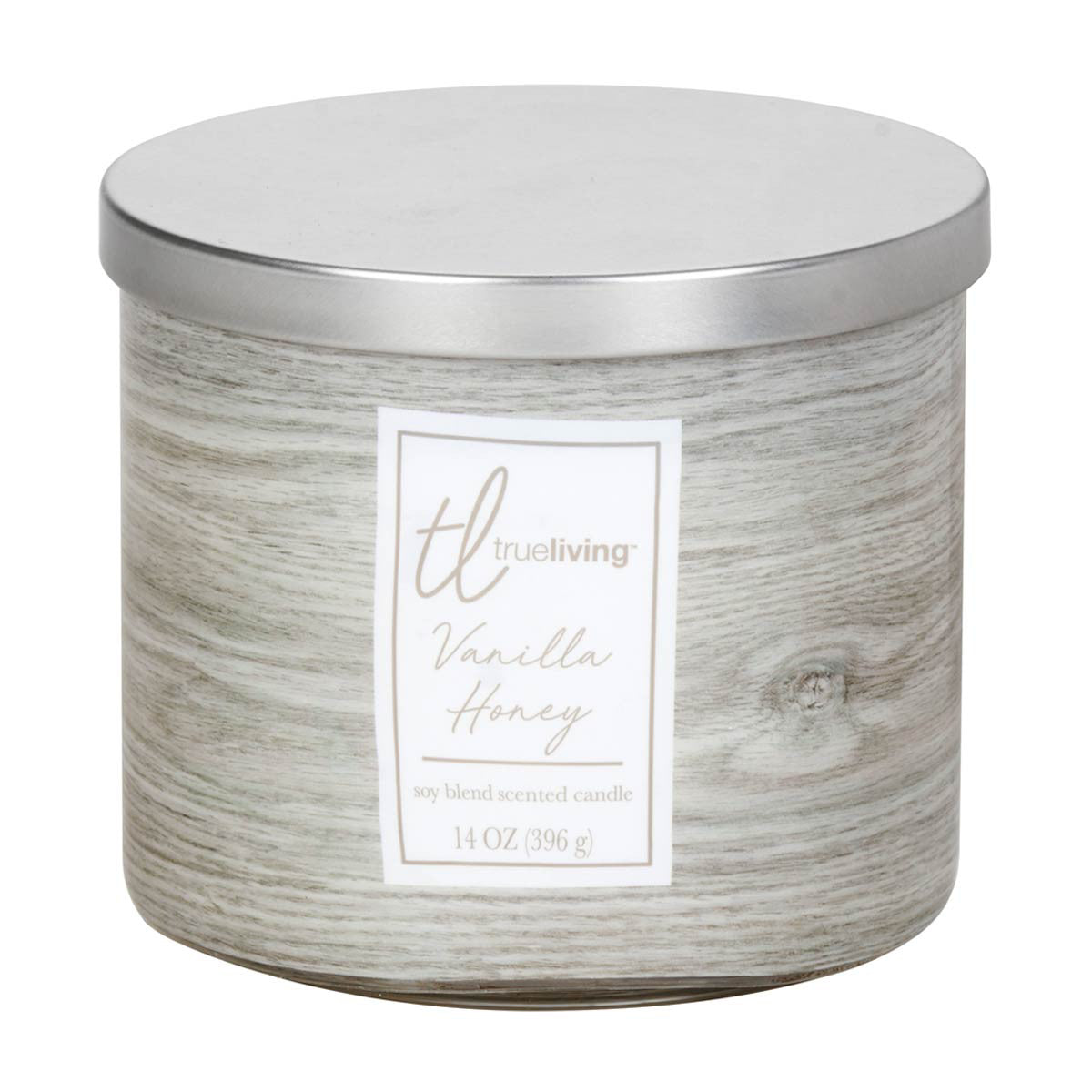 True Living 3-Wick Candle, Vanilla Honey, 14 oz