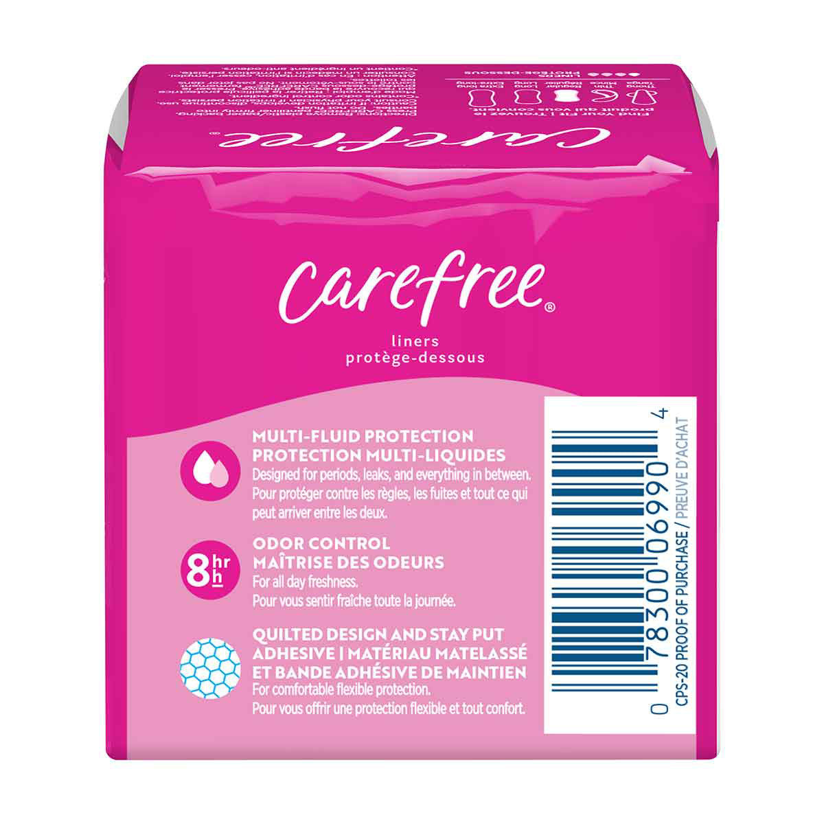 Carefree Panty Liners, Regular, Unscented, 20 ct