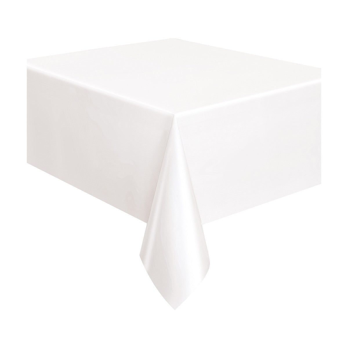 321 Party! Plastic White Table Covers, 54 x 108 in - 3 ct