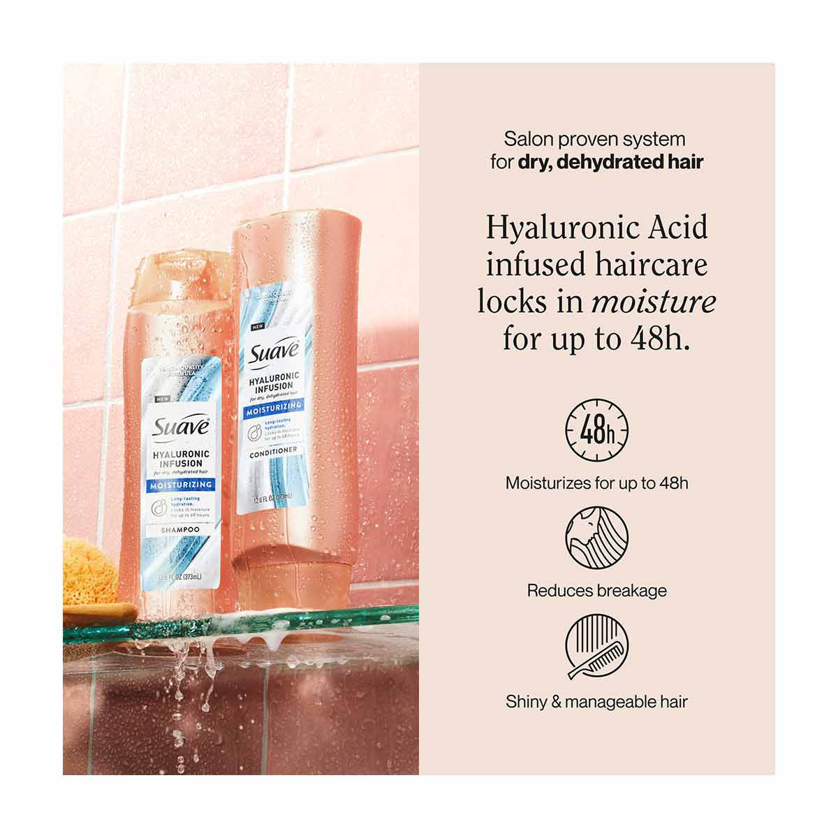 Suave Hyaluronic Infusion Moisturizing Conditioner, 12.6 oz