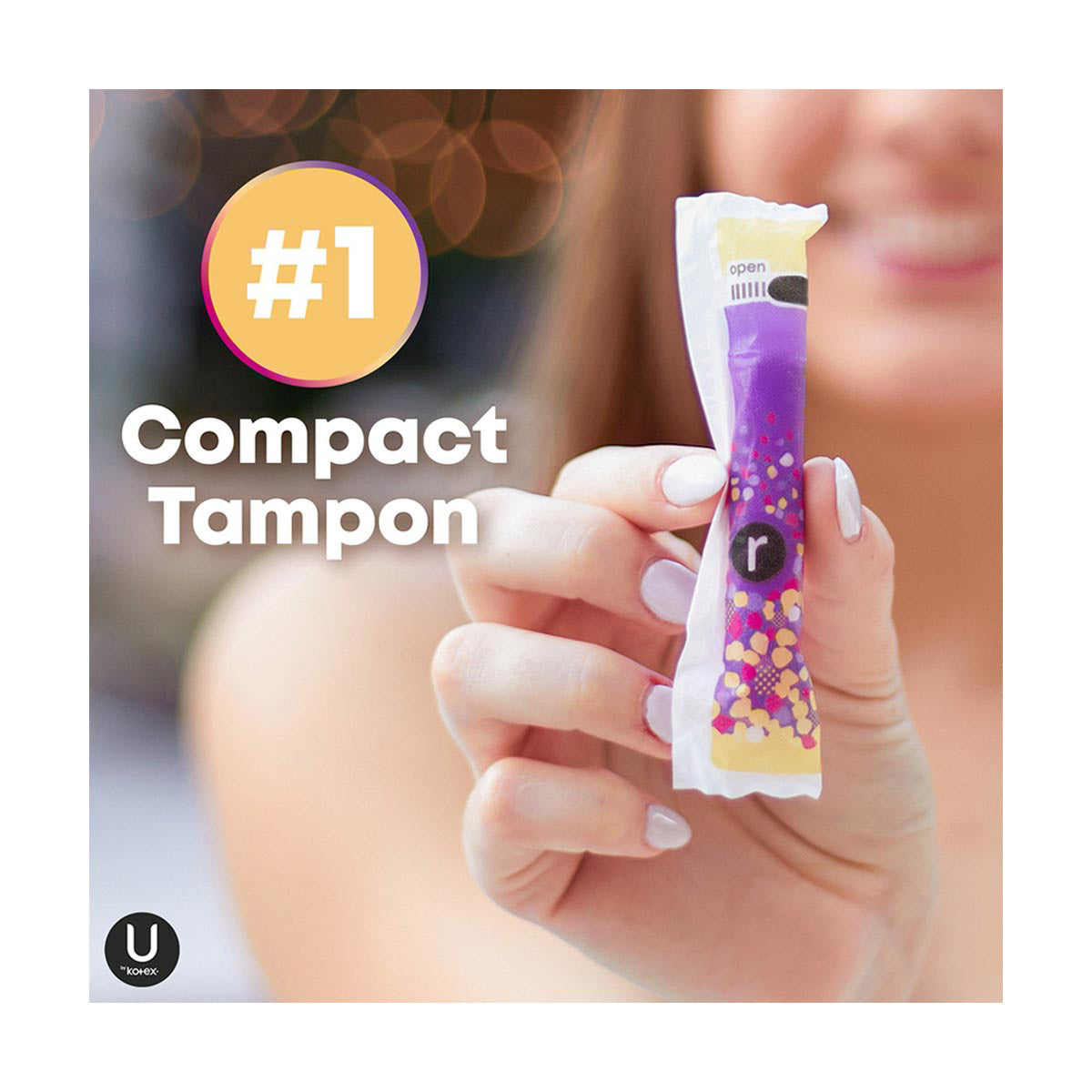 U by Kotex Click Compact Tampons, Regular, Unscented, 32 ct