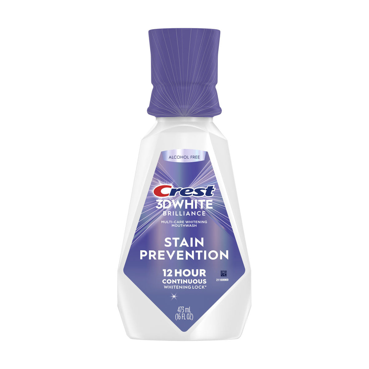 Crest 3D White Brilliance Stain Prevention Mouthwash, Mint, 473 mL