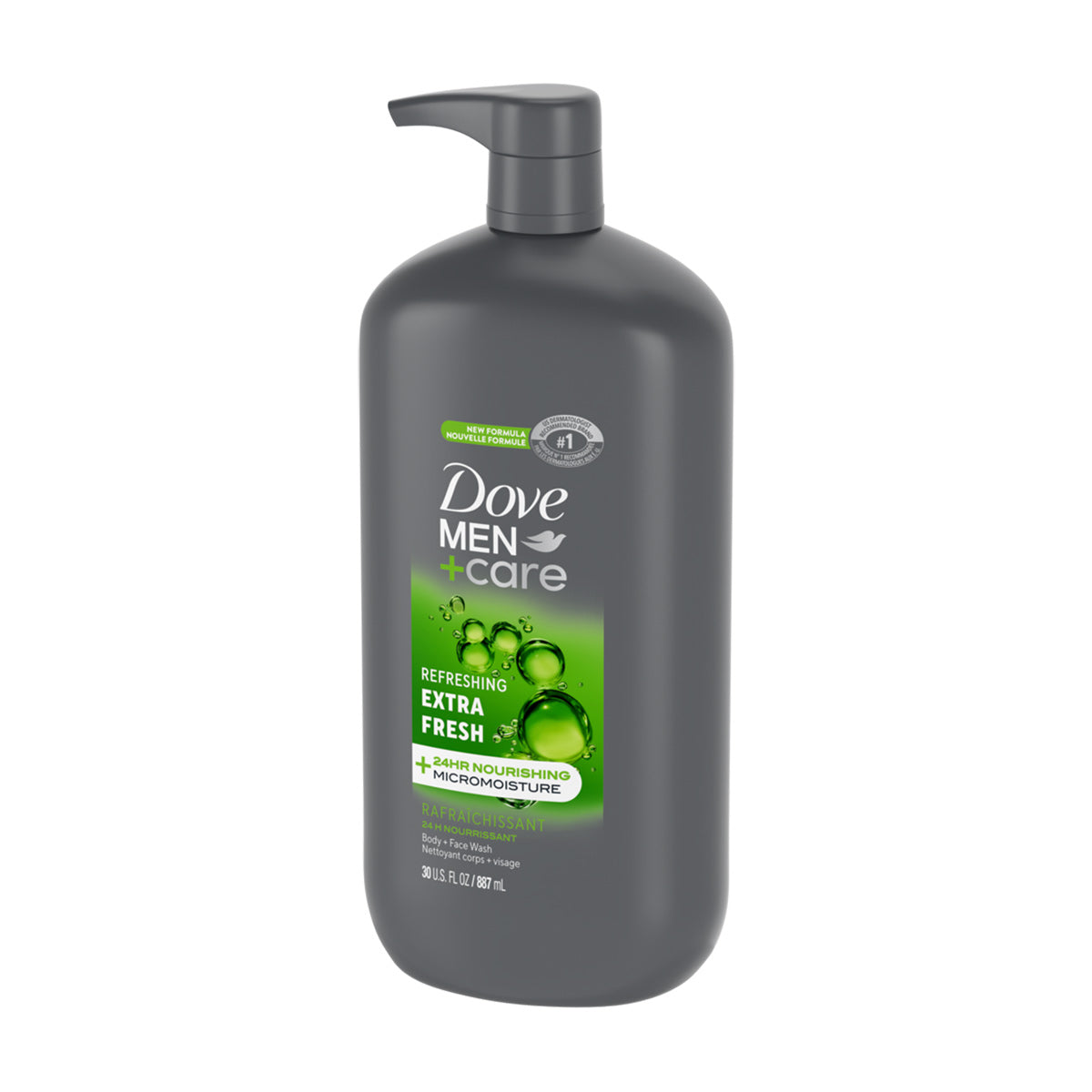 Dove Men+Care Extra Fresh Body and Face Wash, 30 oz, 1 ct