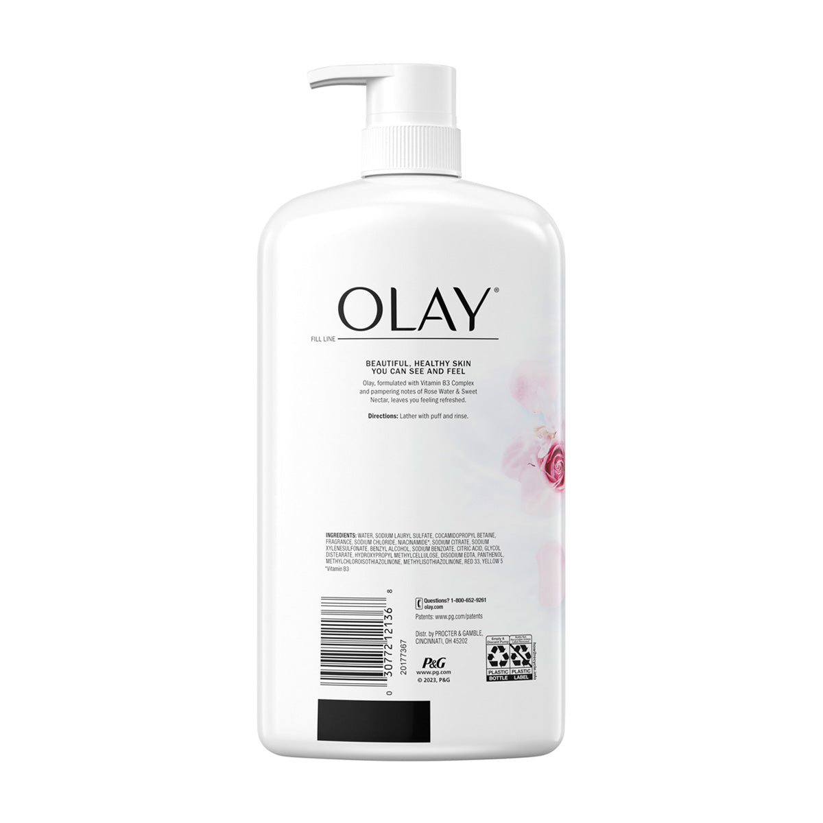 Olay Fresh Radiance Body Wash, Rose Water & Sweet Nectar, 27 fl oz