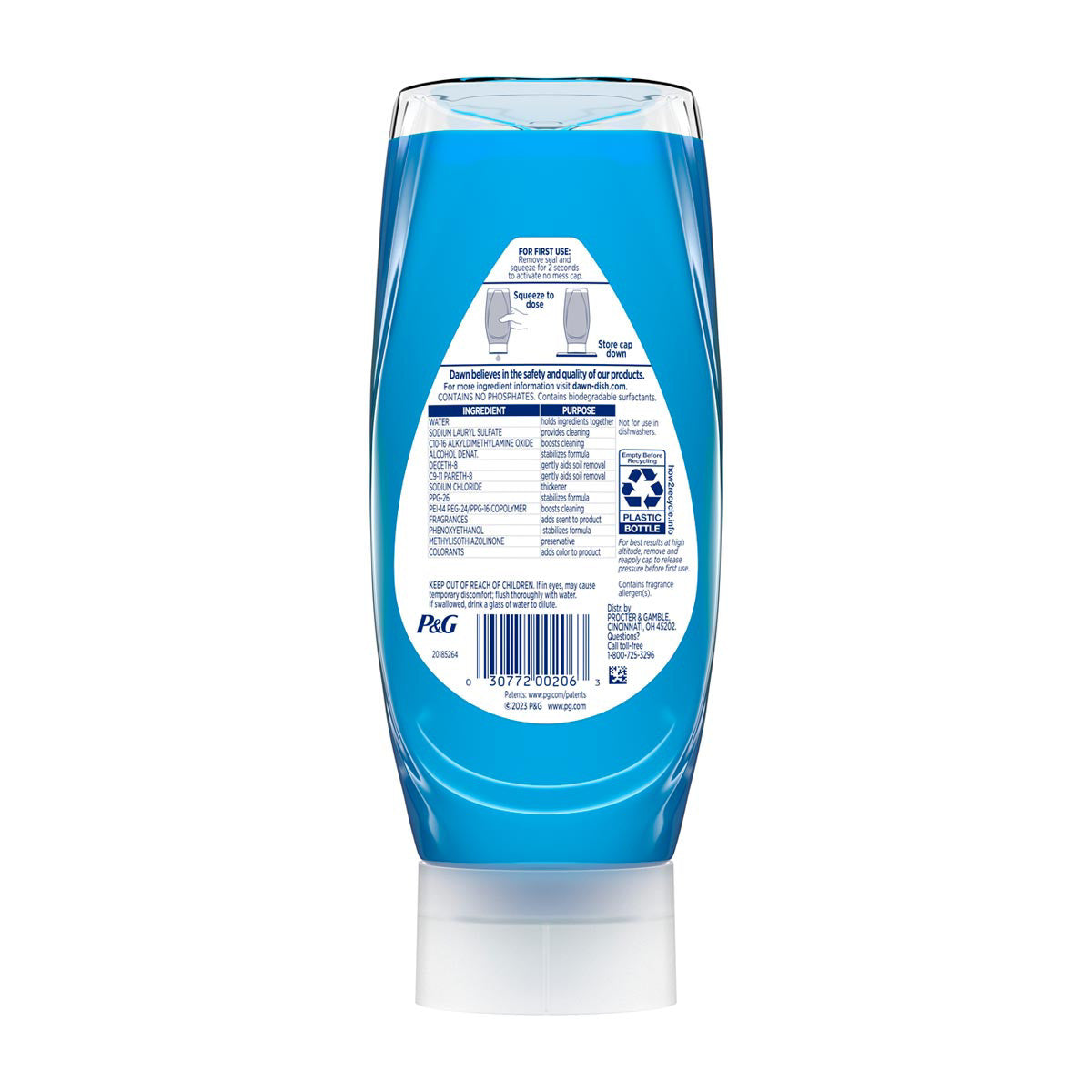 Dawn EZ-Squeeze Dishwashing Liquid, Clean Scent, 14.7 fl oz