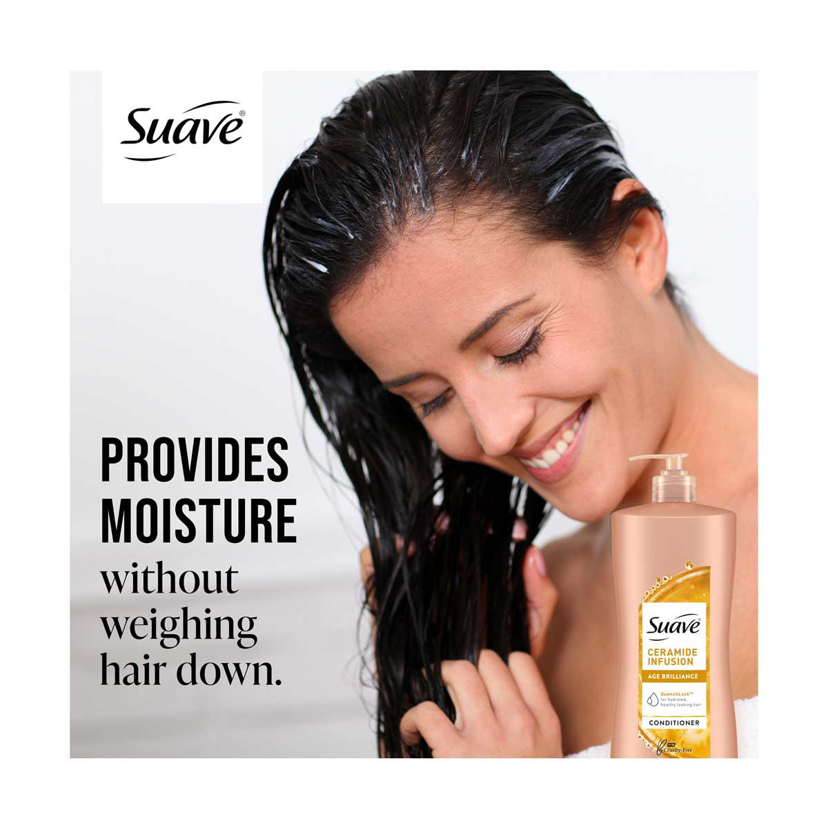 Suave Ceramide Infusion Age Brilliance Conditioner, 28 fl oz