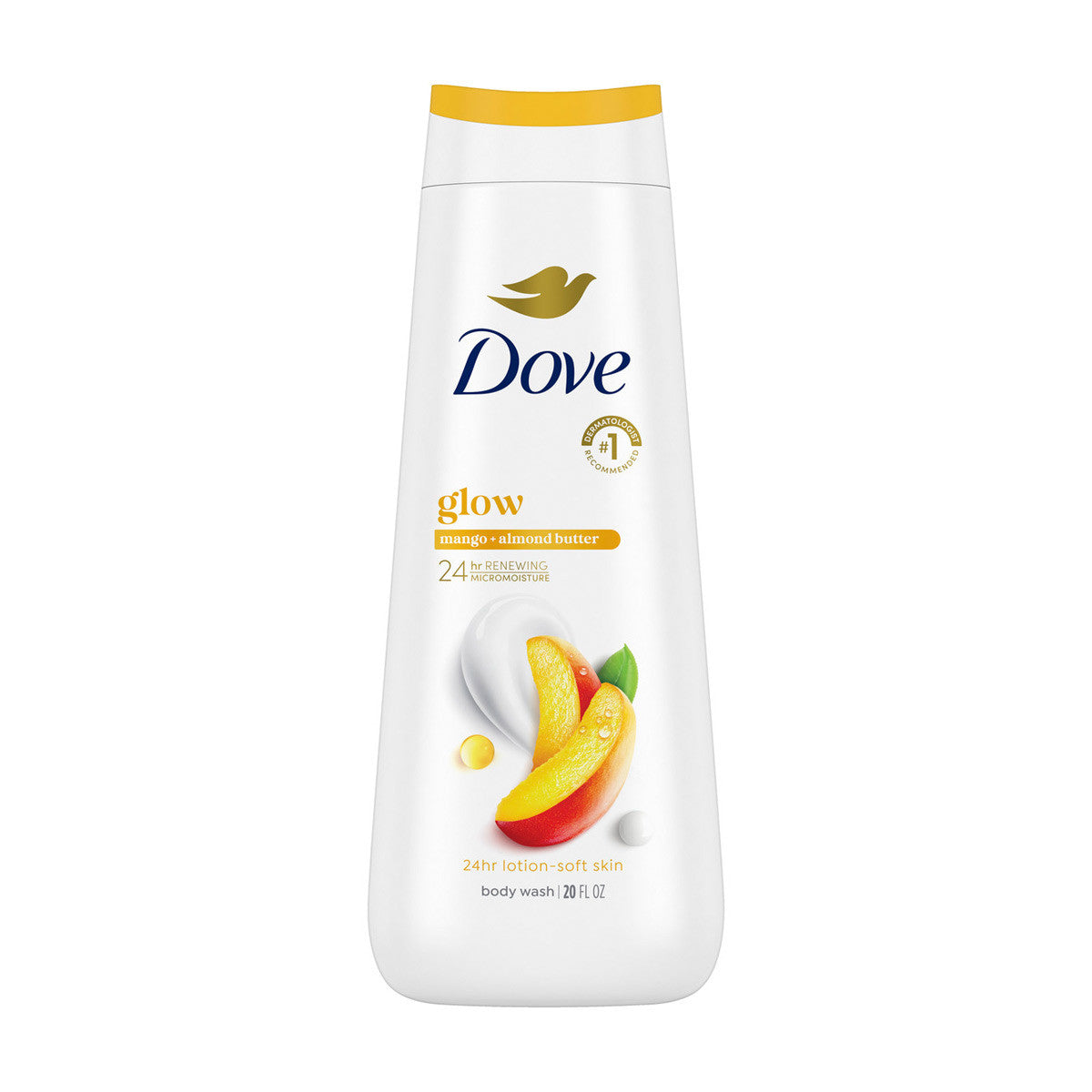 Dove Glow Mango & Almond Butter Body Wash 20 oz