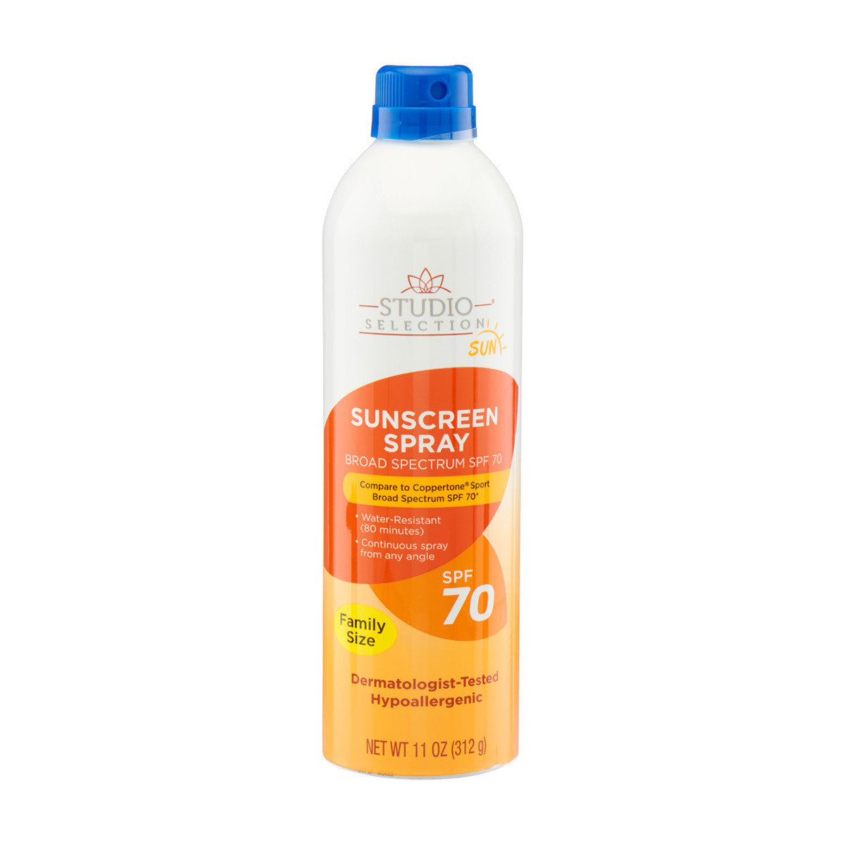 Studio Selection Sunscreen Spray SPF 70, Family Size, 11 oz