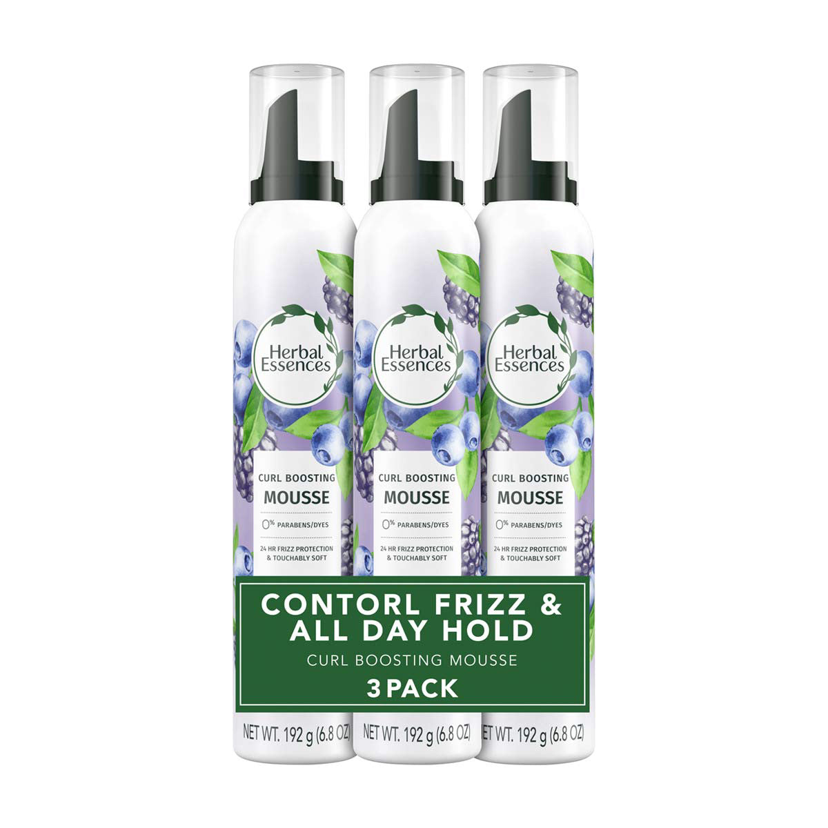 Herbal Essences Curl Boosting Mousse, Berry Scent, 6.8 oz