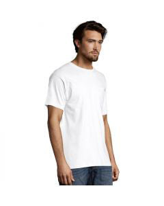 Hane's Men's Short Sleeve Pocket Tee - White, M